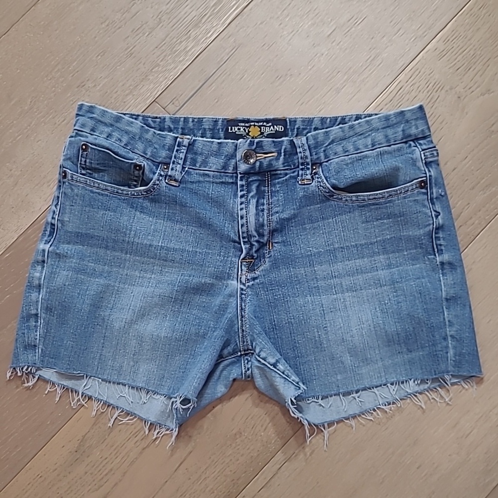 Lucky Brand Shorts Women's sz 12/31 Sweet N Straight Cut Off Denim Jean Shorts